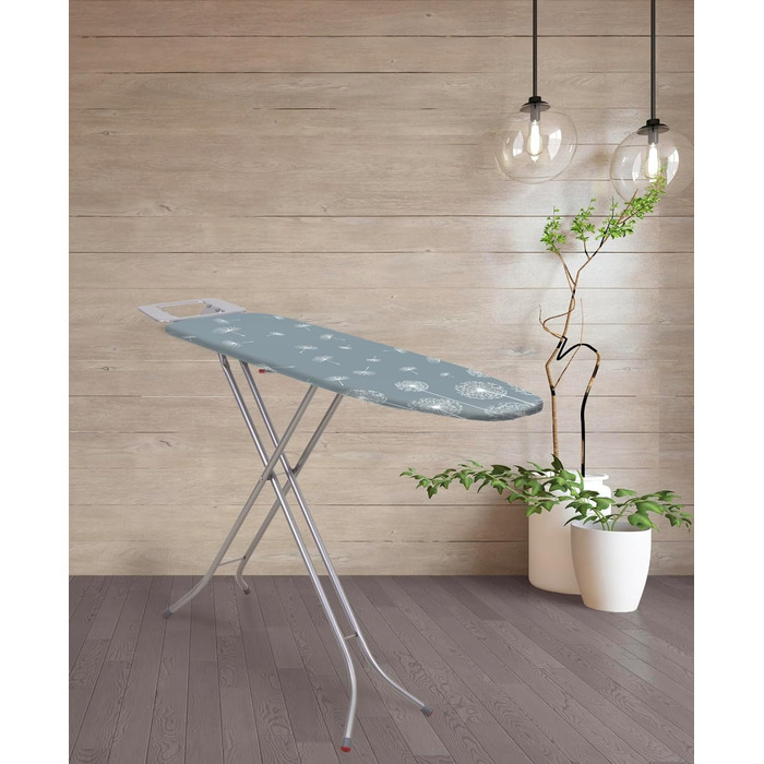 Складане прасувальне щитове поле Basic, 114x34 см з металевою сіткою, прасувальний стіл з підкладкою з 5 мм пінопласту та полицею для праски, прасувальне щитове поле з антиковзними ніжками