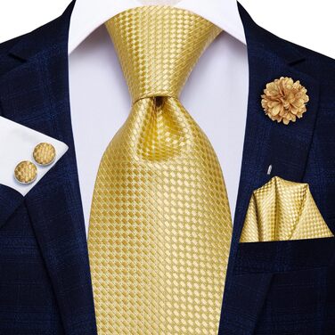 Чоловіча краватка Hi-Tie: чорна, рожева, синя, зелена, з візерунком пава, в клітинку, смужка, крапка, з нагрудною хустинкою та краватковими затискачами. Ідеально для вечірки, ділових зустрічей та особливих подій.