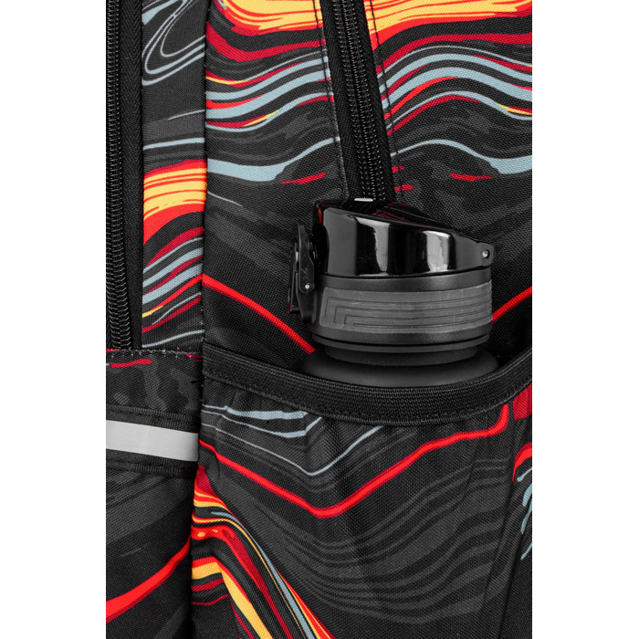 Багатовідсіковий шкільний рюкзак CoolPack, чорний/багатоколірний, 23 л