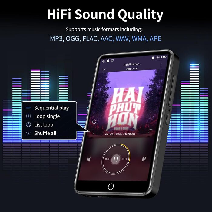MP3 плеєр з Spotify, 80GB, Bluetooth, Wi-Fi, сенсорний екран 4