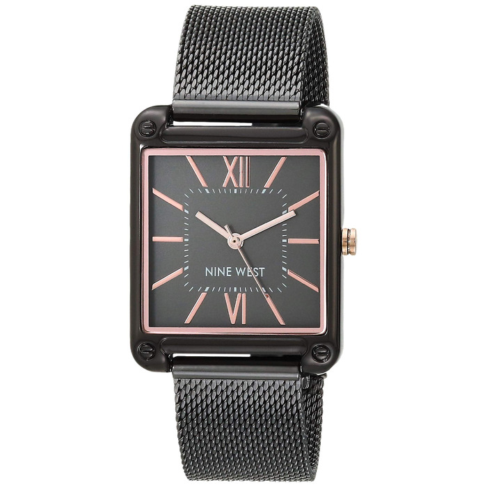 Жіночий годинник Nine West з мілланським плетінням (Gunmetal Grey)