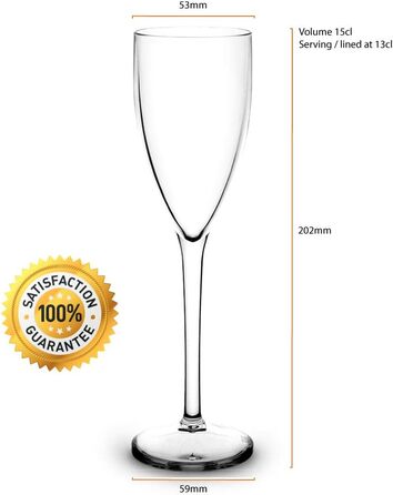 Premium Unbreakable Reusable Red Wine Glasses - 25cl (6 Pack)
