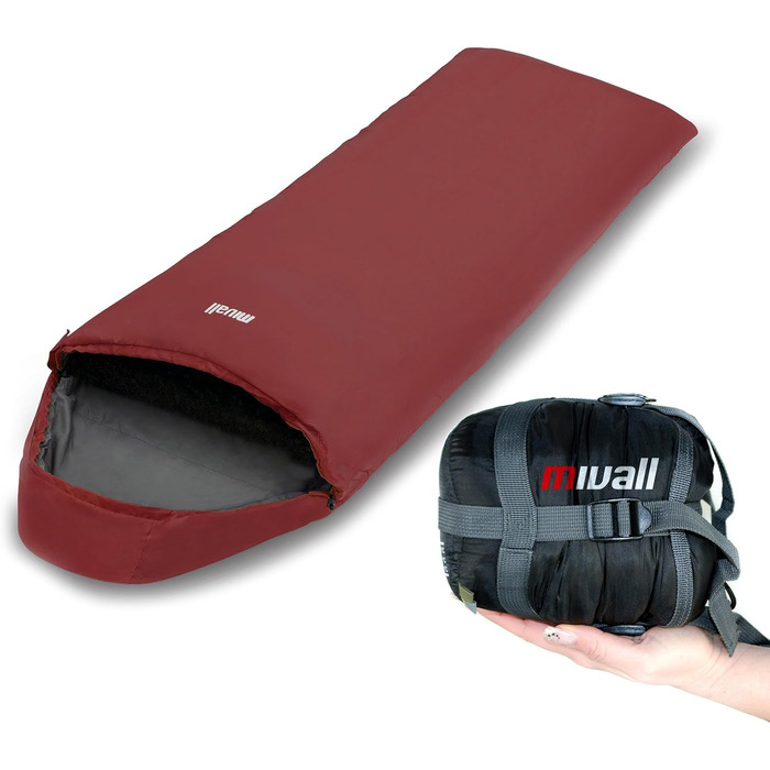 Mivall Patrol Sleeping Bag, Ceiling/Suspended Sleeping Bag, Ultralight with Smallest Pack Size, Travel Sleeping Bag, Summer Sleeping Bag, Lightweight Sleeping Bag