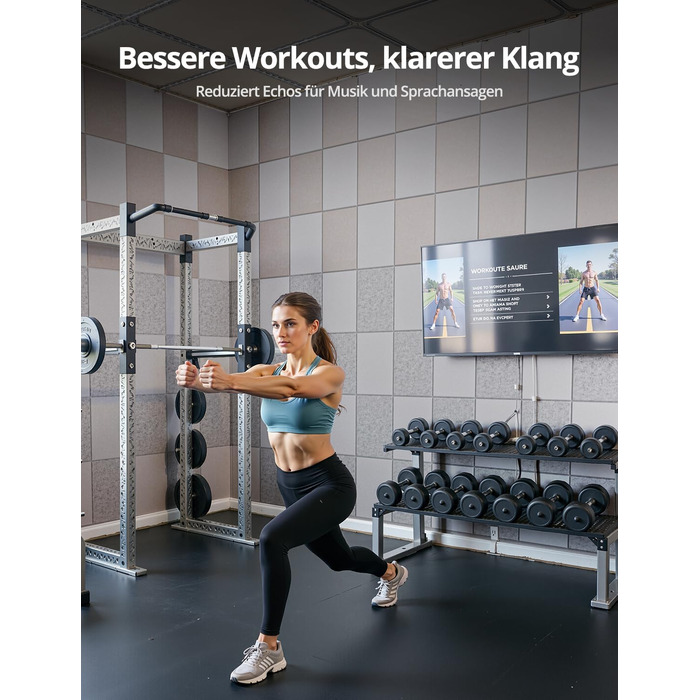 Акустичні панелі для звукоізоляції стін прямокутні, шумопоглинаючі панелі високої щільності з самоклейкою, чорні (30x40x0.9 см, 12 шт)