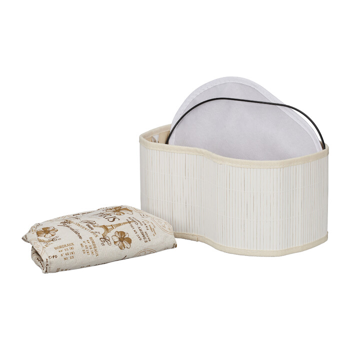 Relaxdays Bread Basket Paris in White
