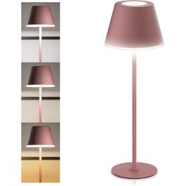 LED настільна лампа CSL з акумулятором - бездротова, сенсорна, диммування, 3 кольори світла, метал, великий акумулятор, для дому та вулиці