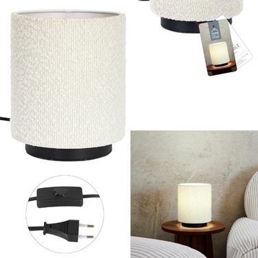 Настільна лампа HOME DECO FACTORY LA0042 - Елегантний дизайн, матовий тауп, H25 см, для вітальні/спальні