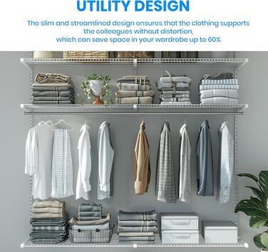 Клеiderbügel YSSOA: 50 шт. вешалок для одягу з антиковзаючою поверхнею, 360° обертання, білі, для шафи, економія місця