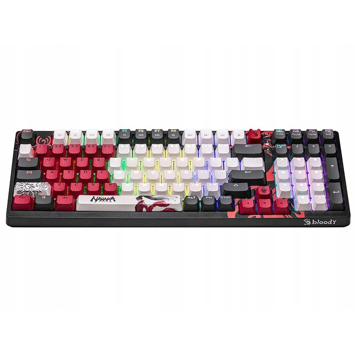 Механічна клавіатура A4Tech, чорна, USB, з RGB-підсвіткою та цифровим блоком