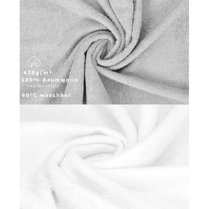 Набір рушників Betz 10 штук Premium 100% бавовна: 2 великі, 4 середні, 2 гостьові, 2 рукавички. Кольори: антрацит & сріблястий сірий