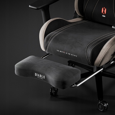 Ігрове крісло Diablo Chairs X-Horn 2.0, тканина, чорно-сіре