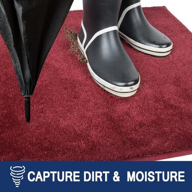 Килимок для дому 50x80 см, антиковзаючий, машинне прання, поглинаючий воду, для собак, вхід, перед дверма, коридор (137x210 см, червоний)