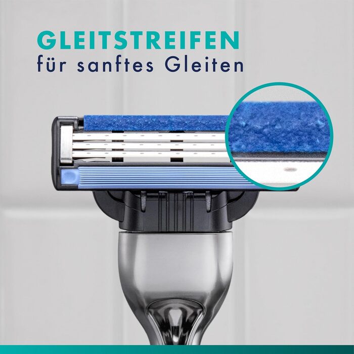 Смінні леза для чоловічої бритви Gillette Mach 3 Original, сині, 28 шт