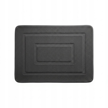 Килимок для ванної кімнати SmartHome, чорний, прямокутний, 50x80 см, з вирізом під унітаз