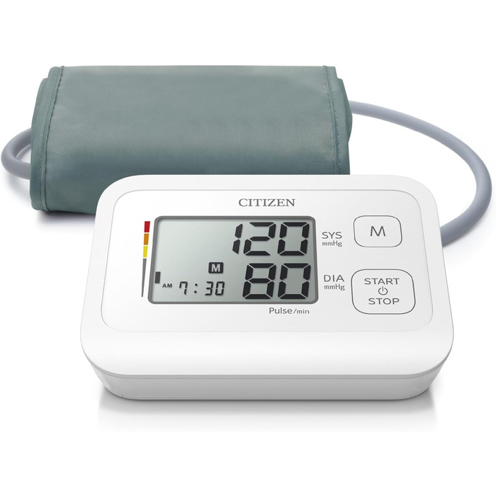 Тонометр Citizen CHU305 цифровий для дому з широкою манжетою (22-42 см), великим LCD-дисплеєм, функцією виявлення гіпертонії