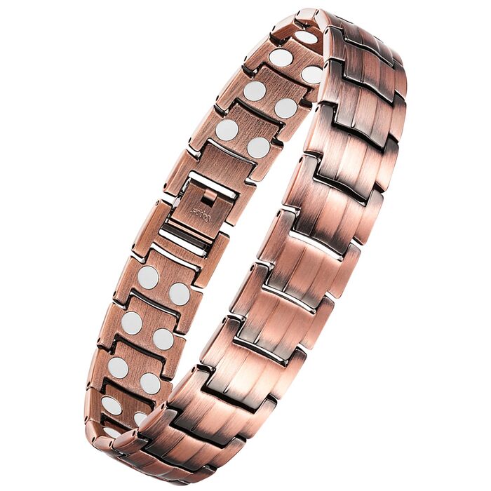 Масивне браслет на зап'ястя для чоловіків Jecanori з міді, регульований розмір, магнітний браслет з 3500 Гаус, подарункова коробка