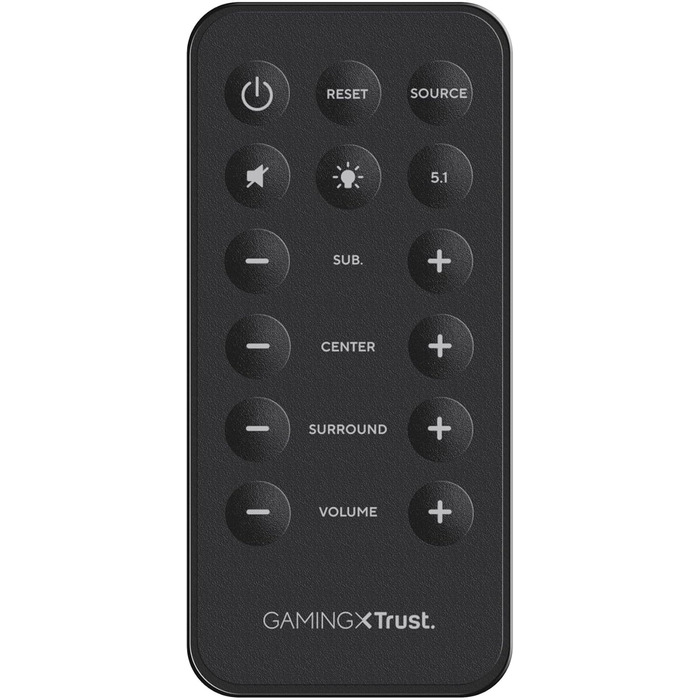 Акустична система Trust Gaming GXT 658 Tytan 5.1 Surround з сабвуфером, LED-підсвічуванням, 180 Вт, для ПК, ноутбука, консолі, TV, чорна