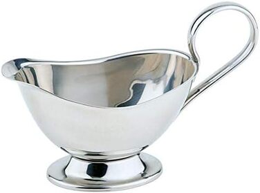 Double-walled insulated saucepans, 19 x 12.5 x 13 cm, 0.4 ltr & high-quality stainless steel saucepan, Christmas dinner, gravy/dessert sauce, tableware, for 250 ml, 16 x 7.5 cm, H: 9 cm