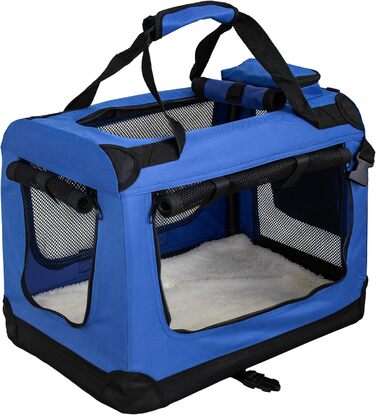 Складана переносна сумка-переноска для собак та котів Petigi (S, 50x35x36 см, блакитна)