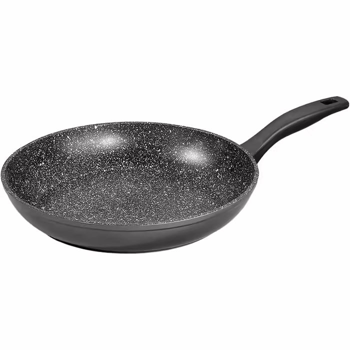 STONELINE 3-piece Frying Pan Set, 16/20/24 cm, Non-stick coated pan with real stone particles, pan suitable for induction and oven use, gray, for oil and fat-free frying