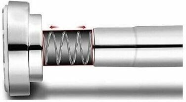 Розсувна штанга для карнизів Onpira® без свердління – телескопічна штанга 125-240 см, нержавіюча сталь, 3 кольори (білий, чорний)