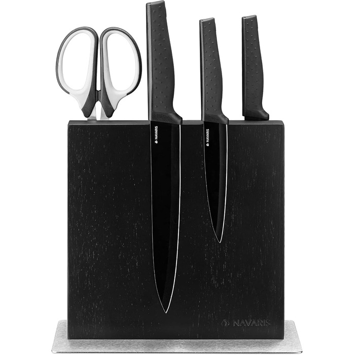 Navaris Double-Sided Magnetic Knife Strip - Magnetic Knife Block, Knife Board, Double-Sided Magnetic Holder - Unmounted Knife Holder