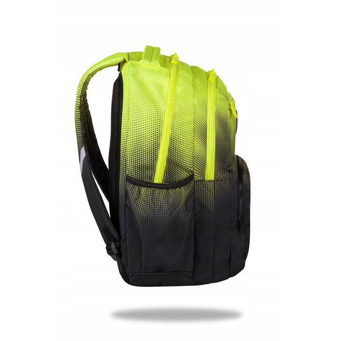 Багатовідсіковий шкільний рюкзак CoolPack, чорний з жовтими та золотистими акцентами, 21 л