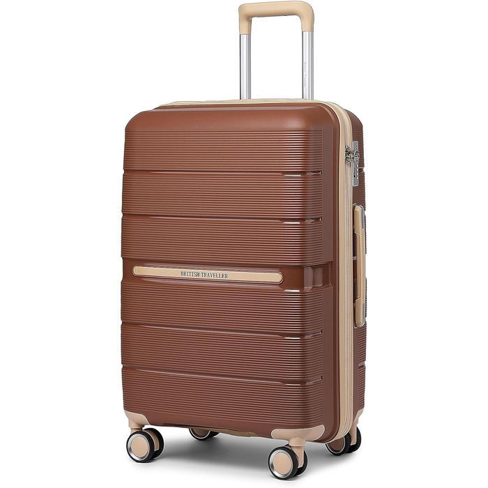 Чемодан British Traveller Mittelgroß: міцний валіза на 8 колесах з TSA-замком (66 x 43.3 x 28.5 см)