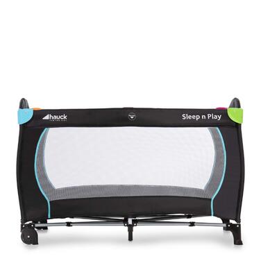 hauck Sleep N Play Go Plus Travel Bed with Carry Bag, Wheels, Play Tunnel, Compact Folding, Baby Travel Bed for Toddlers from Birth to 15 kg (Multicolor Black) Multicolor Black Sleep N Play Go Plus