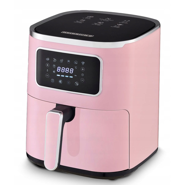 Аерофритюрниця Air Fryer 5л, 1450 Вт, велика чаша XL, рожева