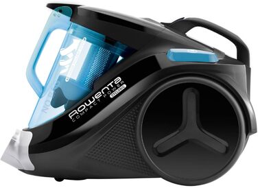 Rowenta RO3731 Compact Power Cyclonic | Bagless Vacuum Cleaner | Quiet | 750 Watt | 1.5 Liter Capacity | Black/Blue 1.5L Dust Box