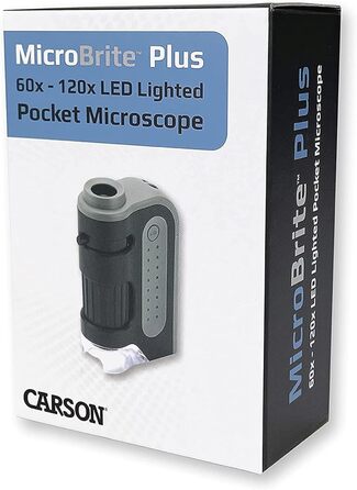 Мікроскоп кишеньковий Carson MicroBrite Plus 60x-120x LED з асферичною лінзою (MM-300)