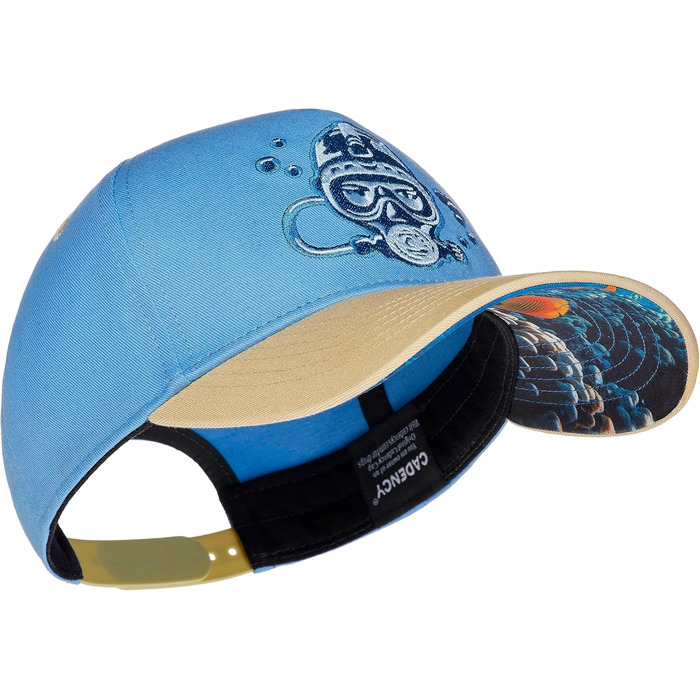 Кепки Snapback Cadency® для чоловіків та жінок, унікальні, з індивідуальними дизайнами, бейсболки з прямим козирком, регульовані, теплі зимові, темно-зелені (Diver - Base - Blau)