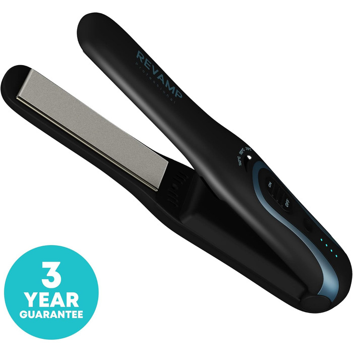 Professional Ceramic Hair Straightener & Curling Iron - 80-235°C with Ionic Plates, LCD Display, 3m Cord & Hair Care Oils