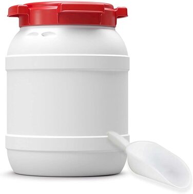 Контейнер для корму для тварин Box Fabrik з кришкою та лопаткою, 6 літрів, HDPE, преміум-якість