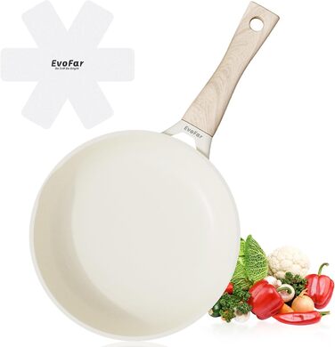 Сковорода керамічна 20 см з антипригарним покриттям для індукції, для смаження яєць та приготування їжі