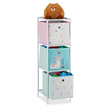 Relaxdays Children's Shelf Llama with Boxes