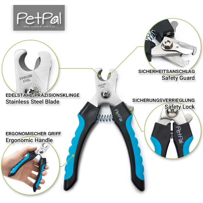 Крeншнейдер для собак та котів: безпечна та проста догляд за кігтями вдома. З захисним бар'єром (Krallenschere)