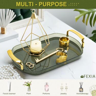 Набір аксесуарів для ванної кімнати FEXIA (5 шт.) - зелений декор у стилі бохо, органайзер для зубних щіток, дозатор мила, лосьйону