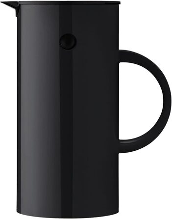 Термос Stelton EM77, 0.5 л, чорний - ізольована кавова/чайни термос з подвійними стінками, скляний вкладиш, магнітний замок, вінтажний дизайн