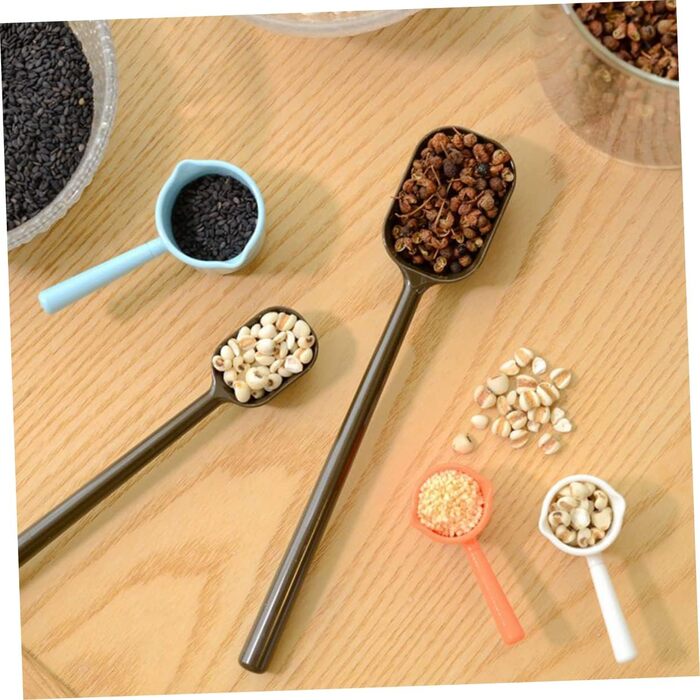 PRETYZOOM 8 Pack Window Film Measuring Spoons for Kids, Milk Powder, Coffee, Spice - Measuring Cups for Liquids, Nested Measuring Cups, Long Handle, Salt Spoon, Japanese Teaspoon, Baby Measuring Spoon