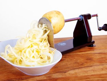 Спіральний овочевий ніж 3-х лезовий, для приготування Zoodles, з антиковзким покриттям. Розміри: 22.5 x 9 x 12.5 см