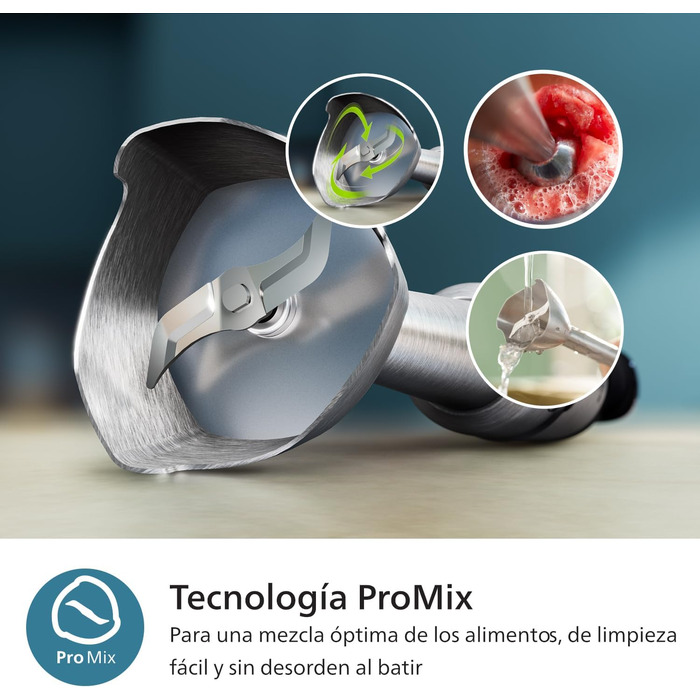 Philips 5000 Series Immersion Blender with Chopper, Compact Chopper, Whisk - 1200W Power. ProMix Technology. LED Speed Indicator. Variable Speed Control (HR2685/00) + Chopper, Compact Chopper, Whisk