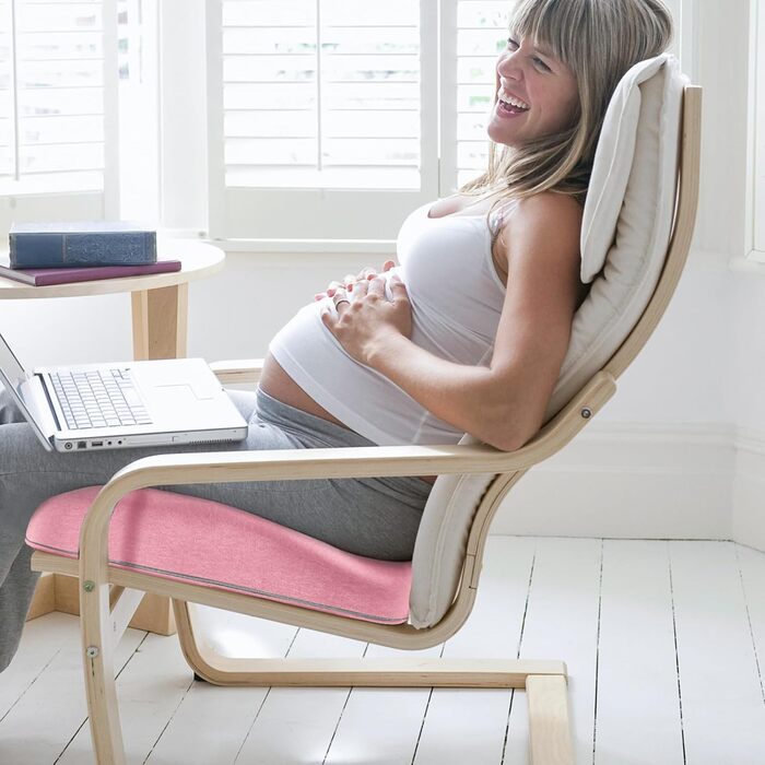 Ортопедична подушка для сидіння Benazcap Donut - для офісних крісел, авто та інвалідних візків. З піною з пам'яті для геморою, ішіасу, вагітності та після пологів (Рожева)