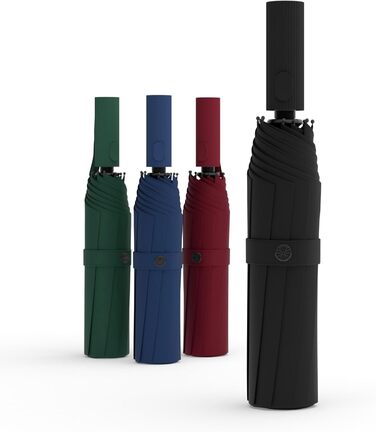 Sapor Design Premium Umbrella with Lotus Effect | Stormproof, windproof, open/close automatic | Elegant & stylish umbrella | Stylish compact umbrella (Umbrella) | ICONIC Black - Iconic