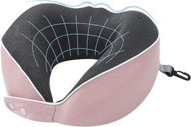Подушка для шиї Comfy - подорожі літаком, автомобілем, поїздом. З регулюванням, Memory Foam, 3D-маска для сну, підтримка 360°, Rougepuder