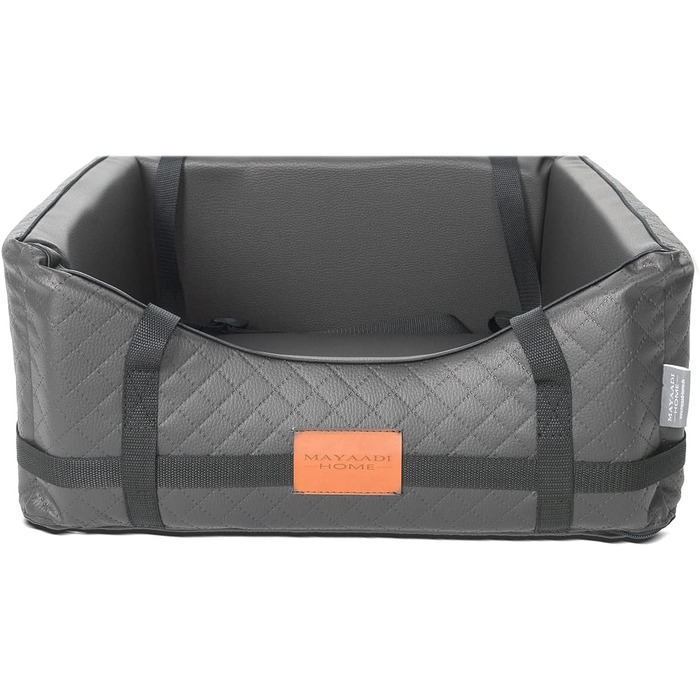 Автокрісло для собак Mayaadi-Home з штучної шкіри, 65x55x25 см, темно-сірий