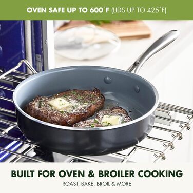 Набір посуду GreenPan Swift 17 предметів: антипригарне покриття, нетоксичний, з нержавіючої сталі, для приготування різноманітних страв