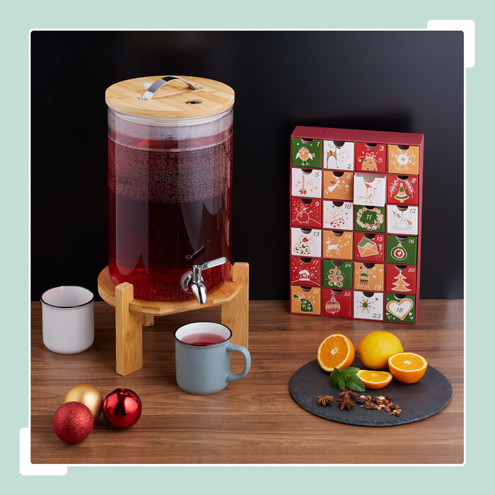Relaxdays Beverage Dispenser for Cold & Hot Drinks