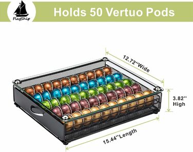Тримач для капсул кави FlagShip: органайзер для Nespresso Vertuo (40 капсул)